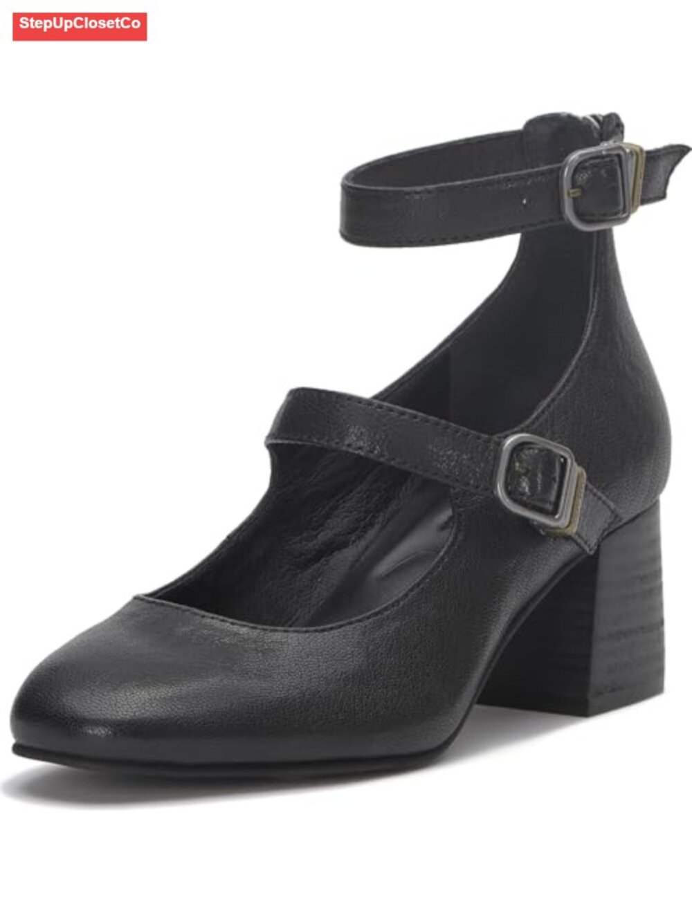 Lucky Brand Cemli Leather Block Heel Dress Pump